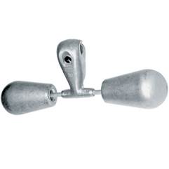A close-up of a metal clamp

Description automatically generated